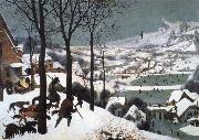 BRUEGEL, Pieter the Elder Hunters in the Snow painting